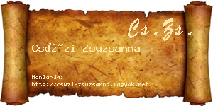 Csúzi Zsuzsanna névjegykártya