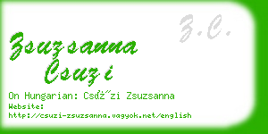 zsuzsanna csuzi business card